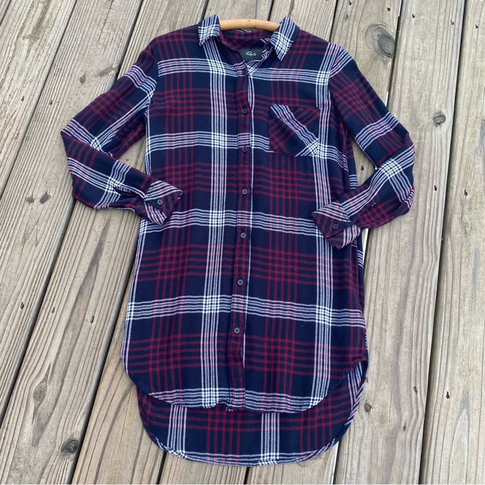 Rails Bianca Dress Indigo Merlot Plaid